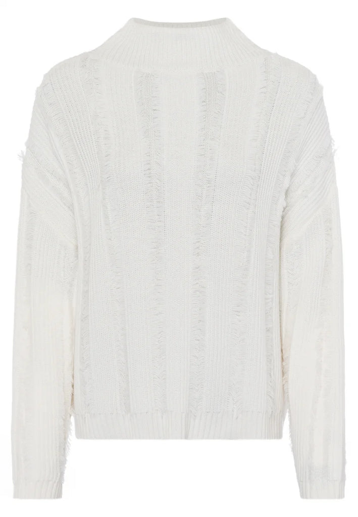 Marc Aurel Ribbed Sweater with Fringes