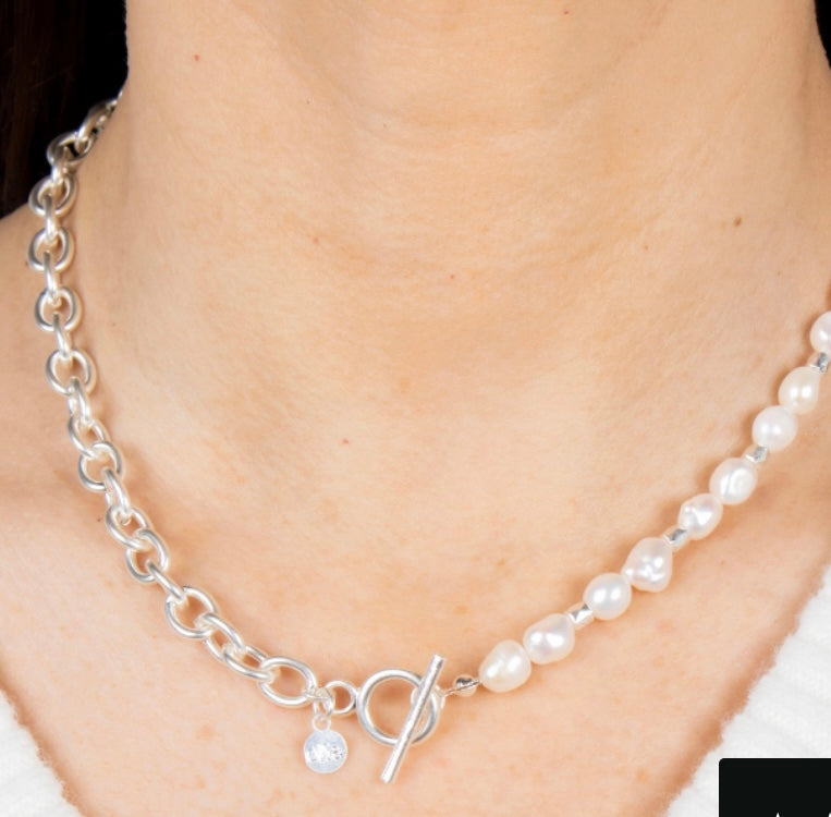 Olia Brittany Silver Necklace