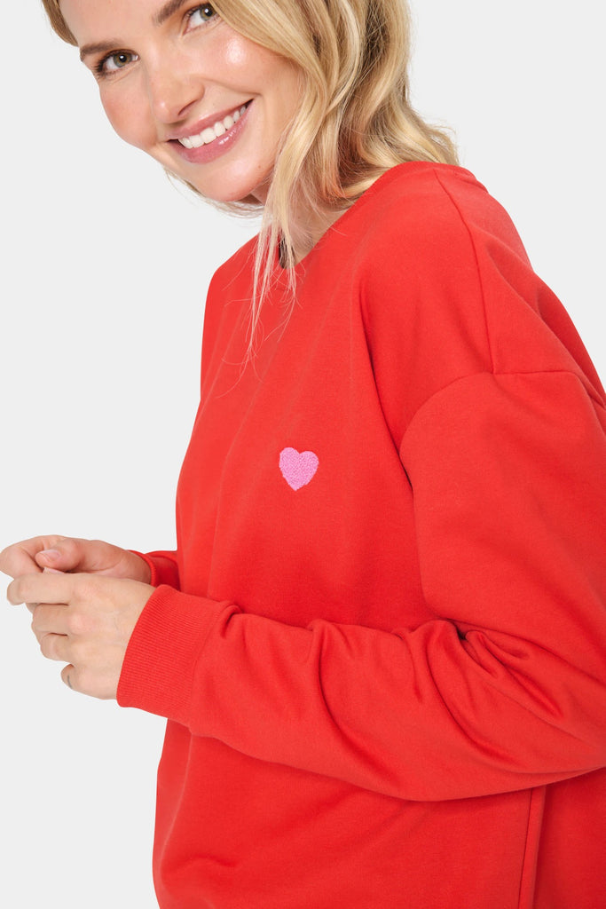 Saint Tropez Hannika Red Sweatshirt