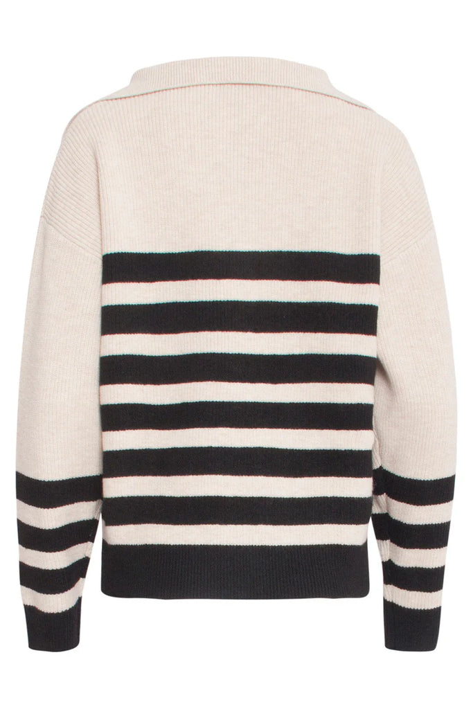 Smashed Lemon Modern Striped Knitted Sweater