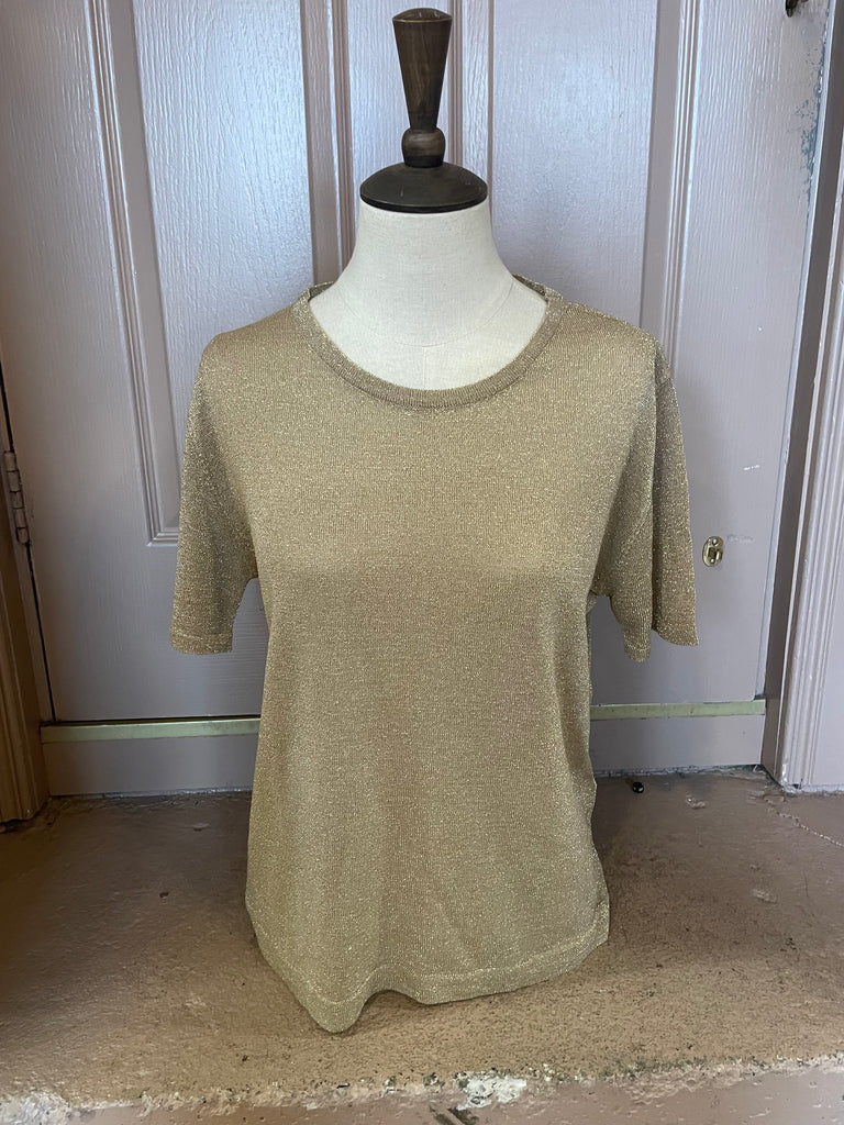 Pia B Knitted Gold Blouse
