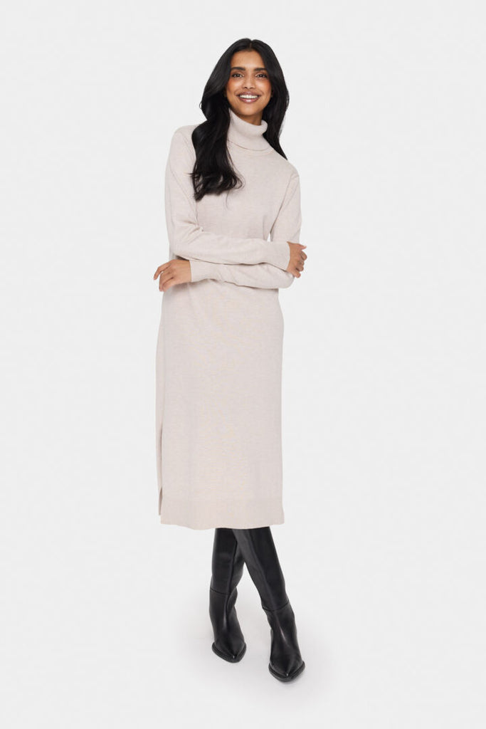 Saint Tropez Mila Roll Neck Long Dress Gray