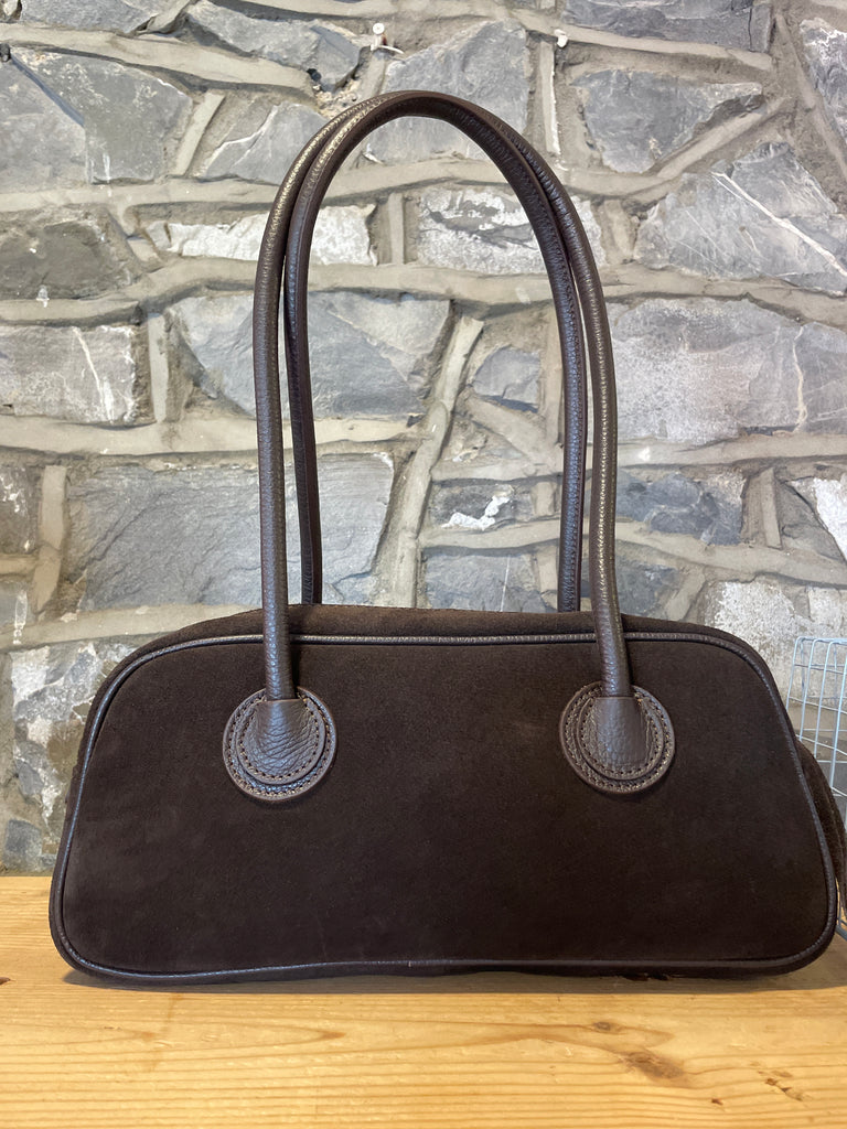 Giulietta Brawn Suede Bag