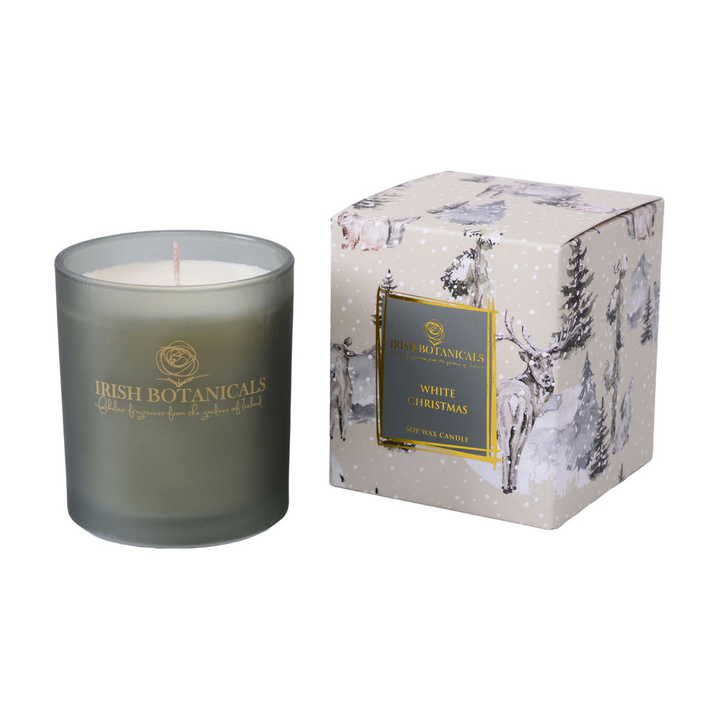 Irish Botanicals White Christmas Candle