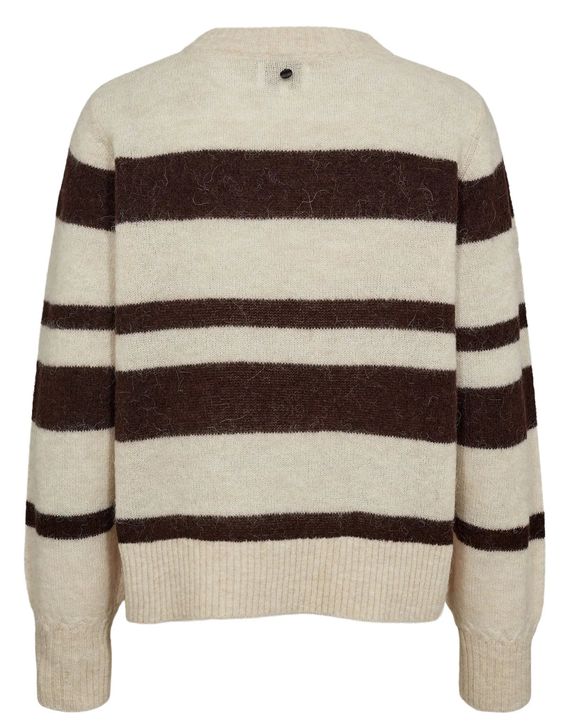 NÜMPH Riette Wide Stripe Pullover Black Coffee