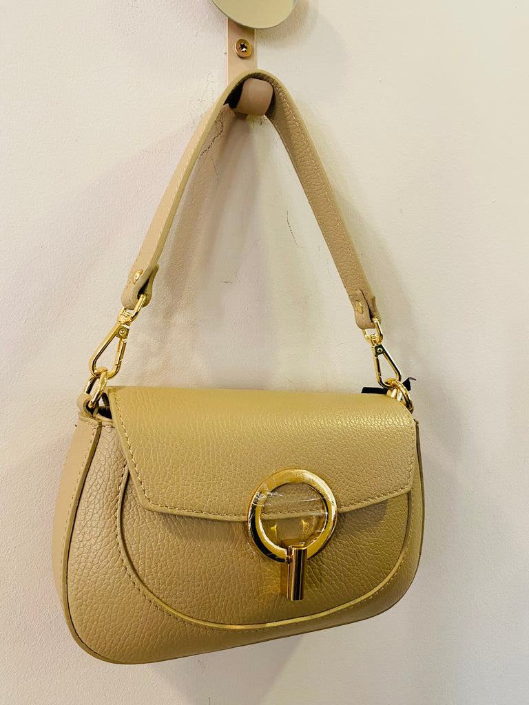 Beige Leather Bag