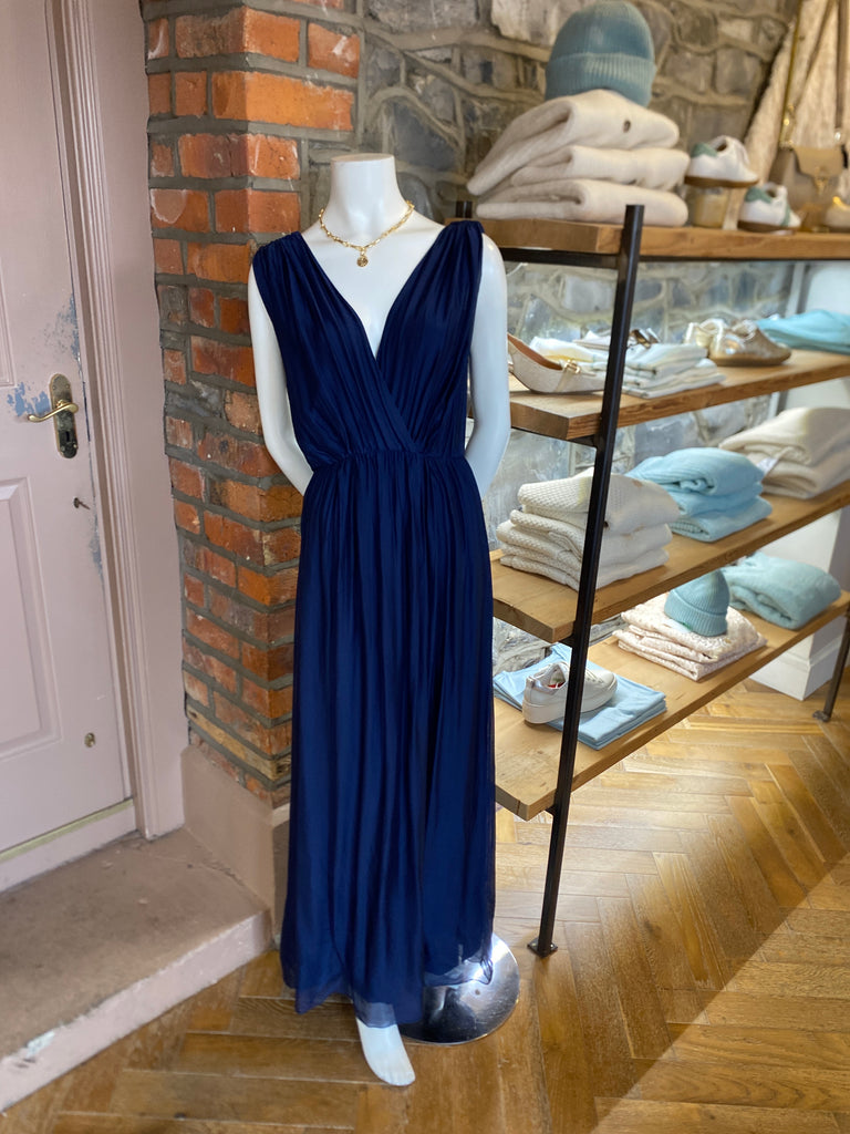 Pia B Navy Floor Length Dress