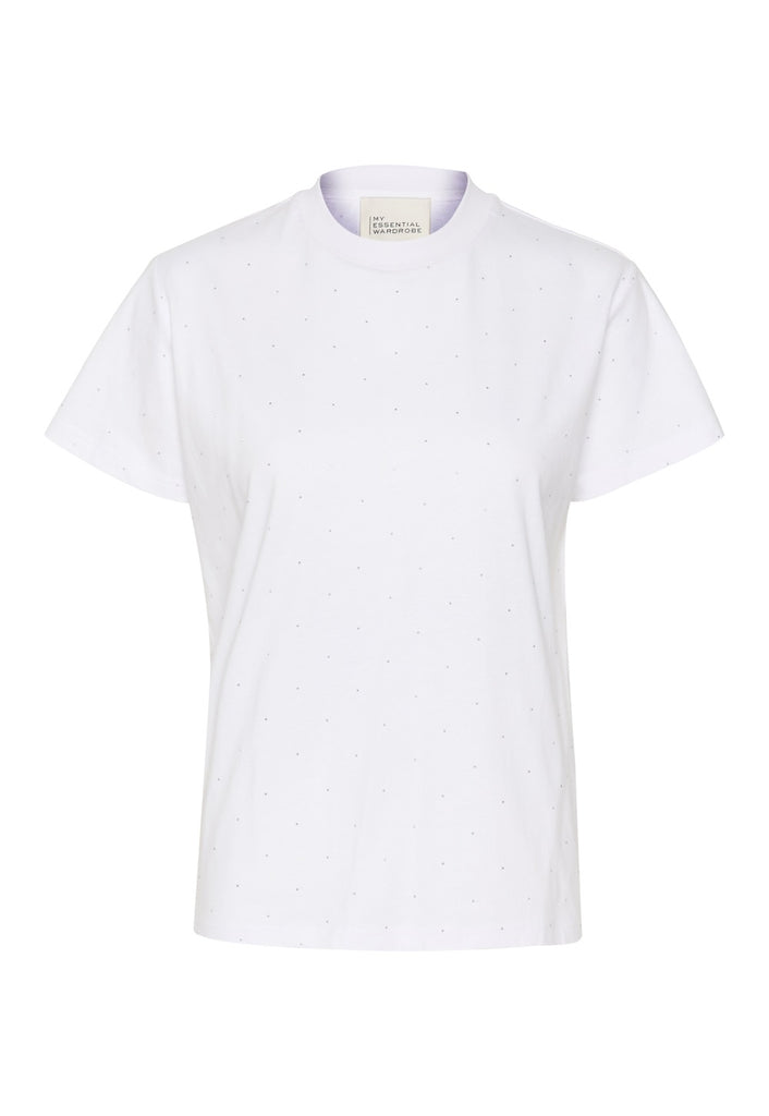 My Essential Wardrobe Hanne Rhinestone Tee White