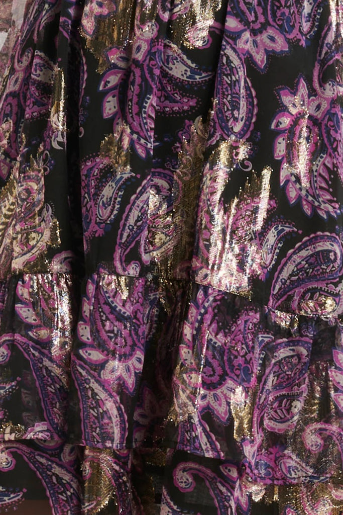 Smashed Lemon Purple Paisley Blouse