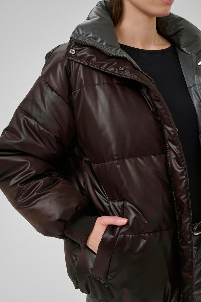 My Essential Wardrobe Glossy Reversable Down Jacket