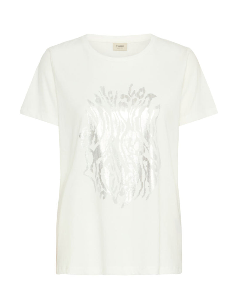 Fransa Valentina White Tee