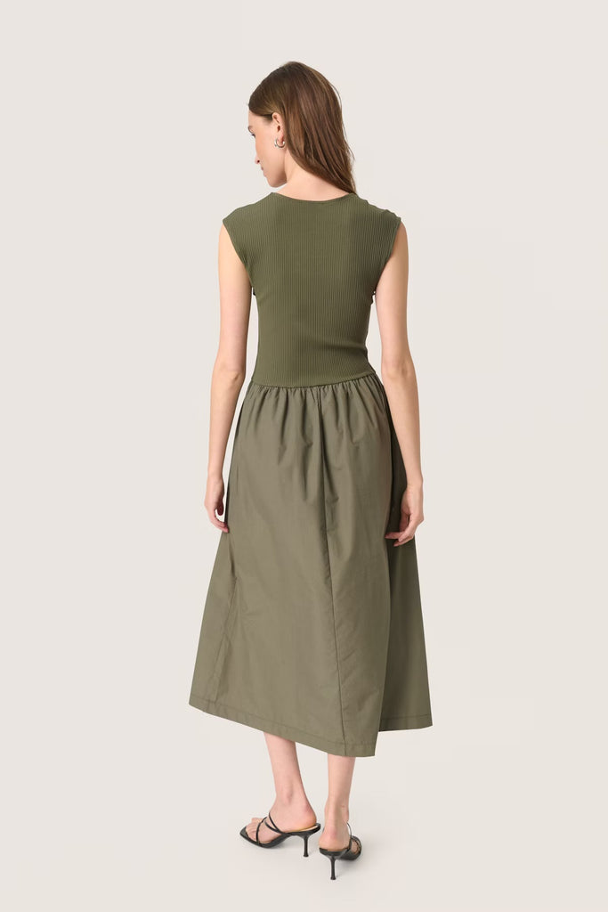 Soaked in Luxury Phoebe Dress Green