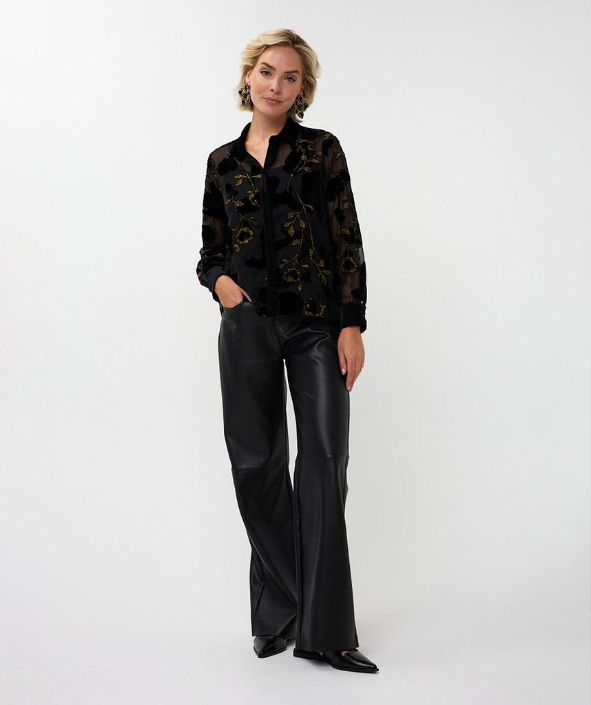 Esqualo Gold Flowers Blouse