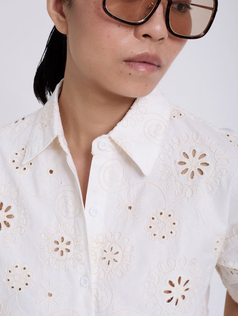 Skatie Swiss Embroidered Cotton Shirt