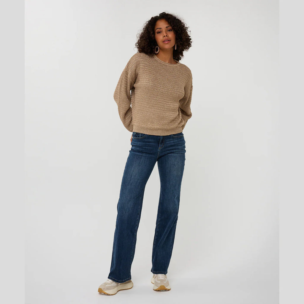 Esqualo Oversized Sweater Lurex Sand