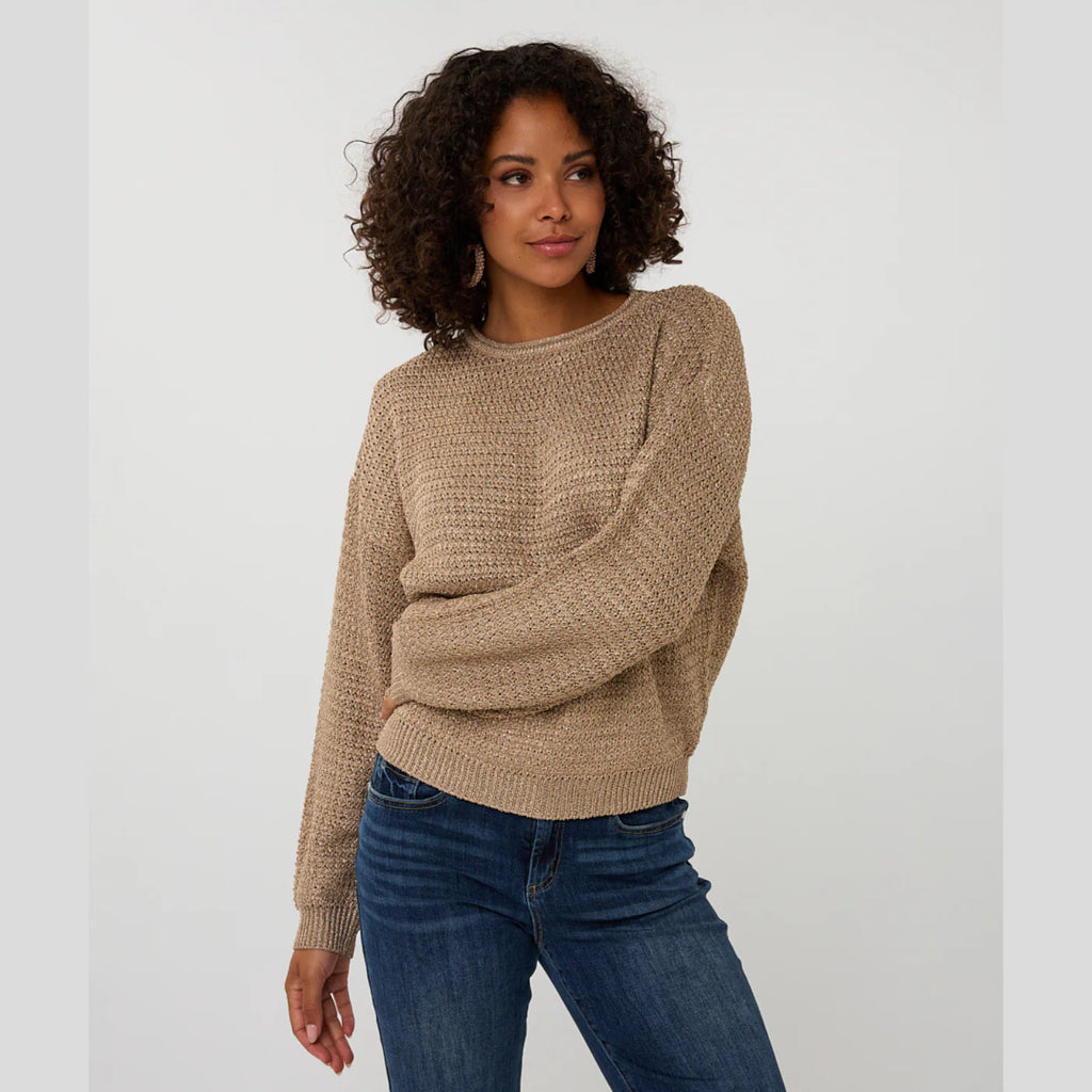 Esqualo Oversized Sweater Lurex Sand