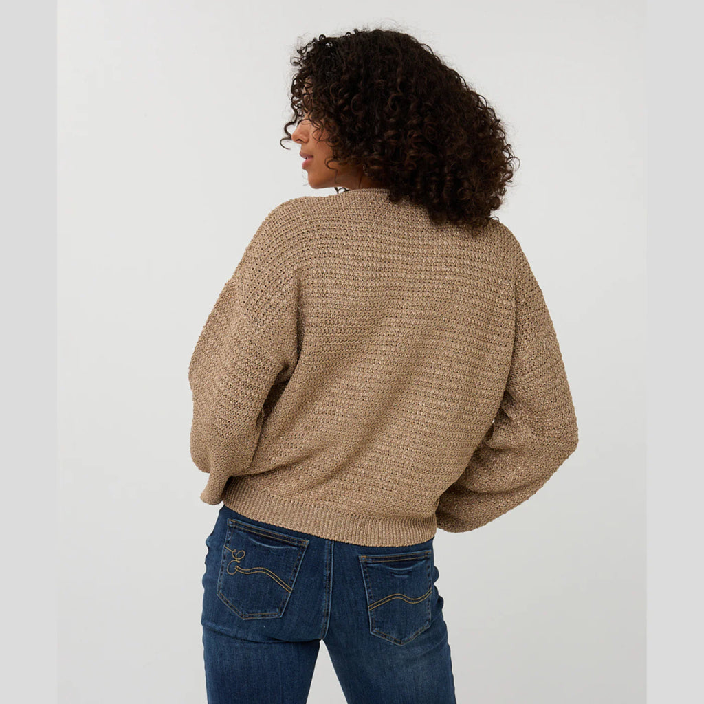 Esqualo Oversized Sweater Lurex Sand