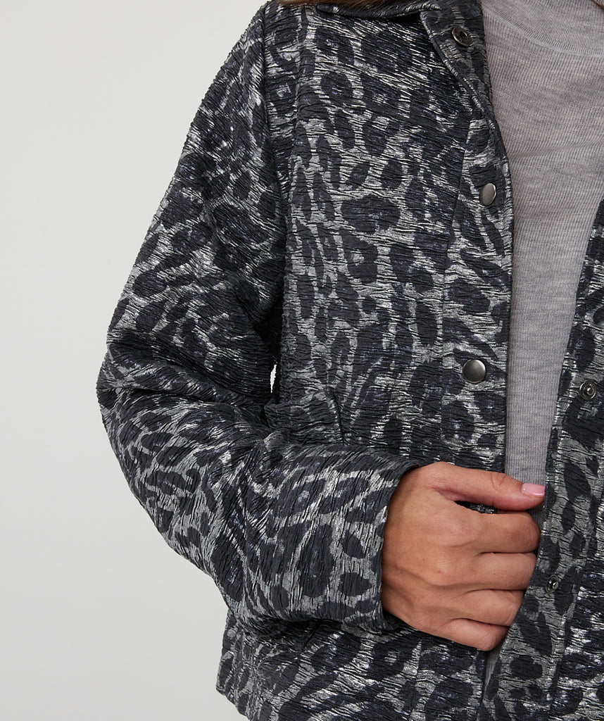 Esqualo Leopard Jacket Grey/Black