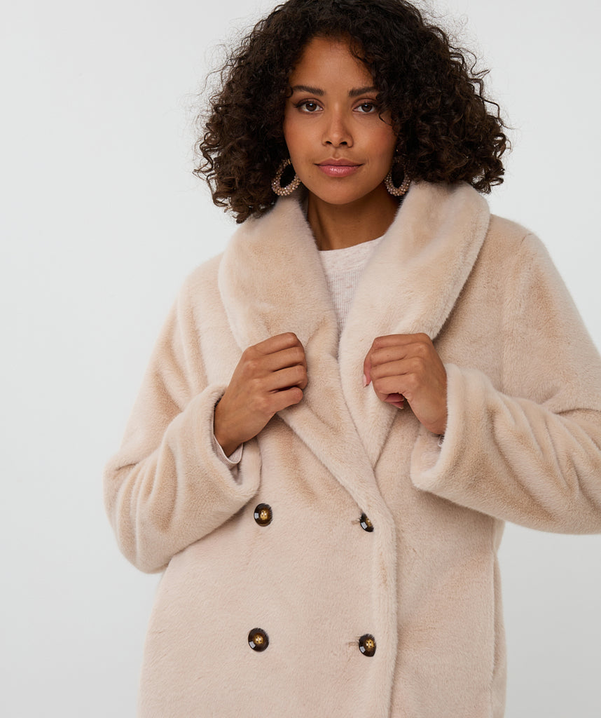 Esqualo Sand Fur Coat
