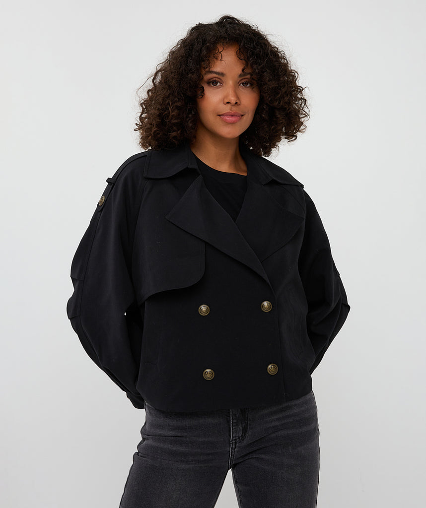 Esqualo Black Trench Bomber