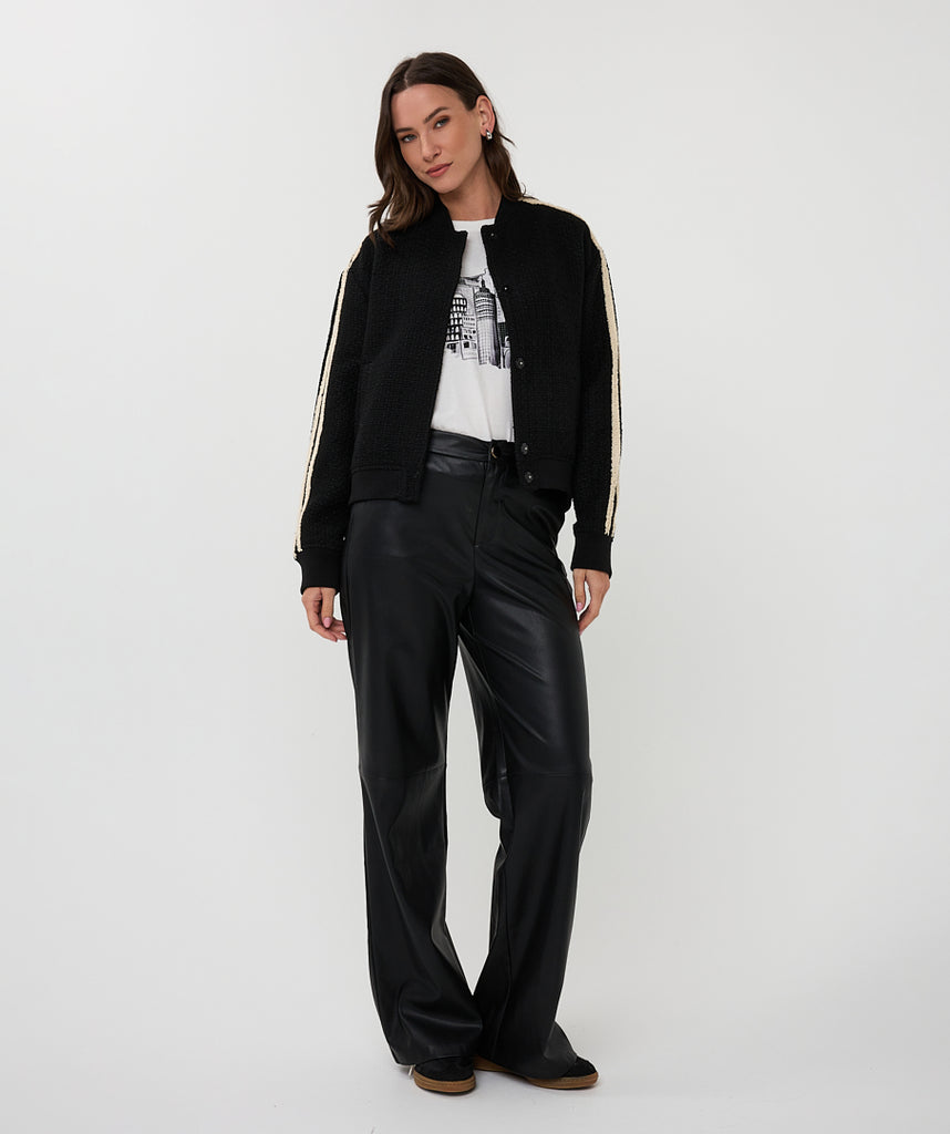 Esqualo Black Bomber Jacket