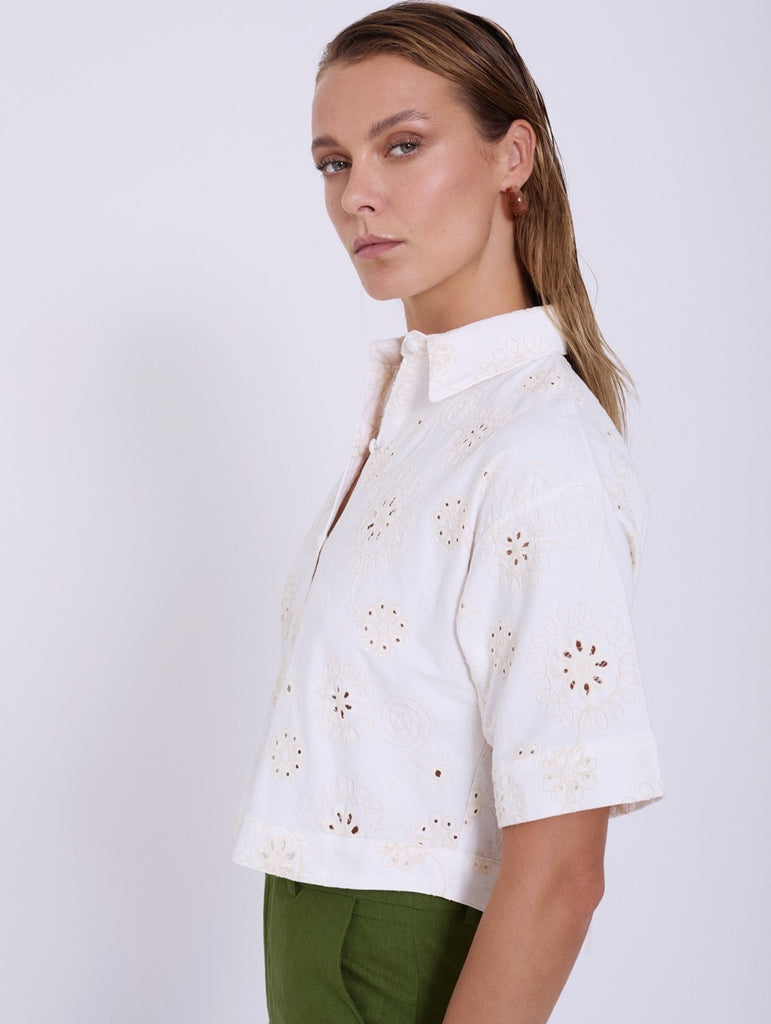 Skatie Swiss Embroidered Cotton Shirt