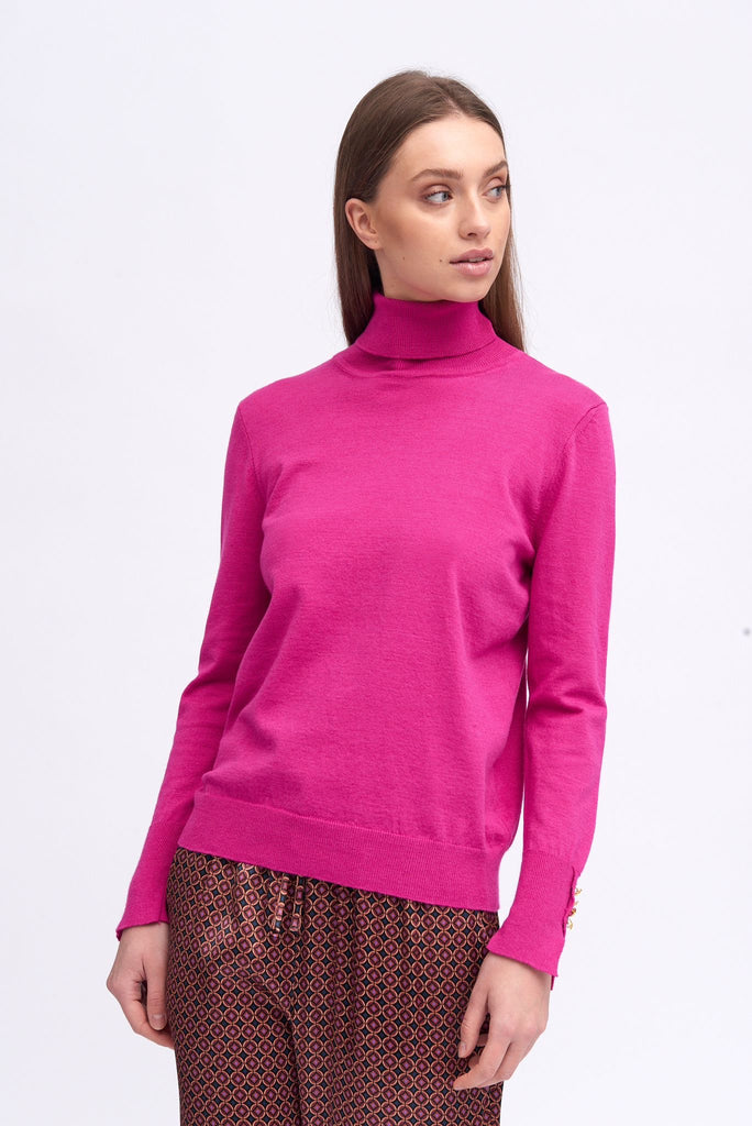 Bariloche  Pink Rollneck Pullover