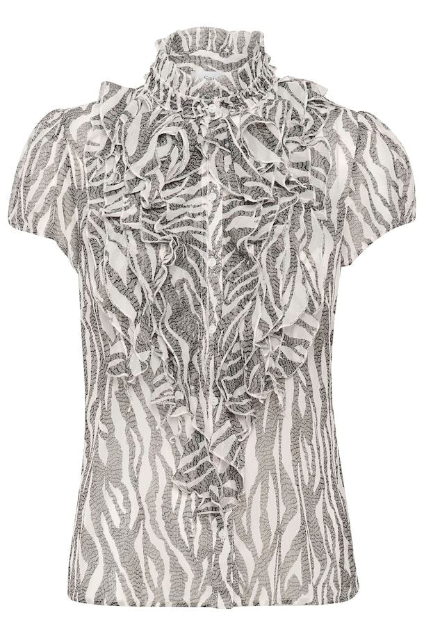 Saint Tropez Lilja Crinkle Zebra Shirt