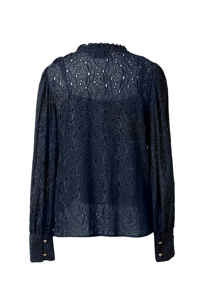 Emily Lovelock Evanna Blouse Midnight Blue