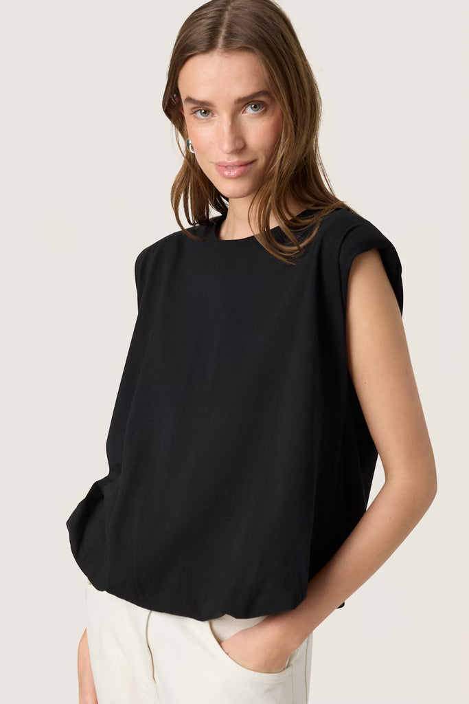 Soaked in Luxury Jina Balloon Tank Top Black