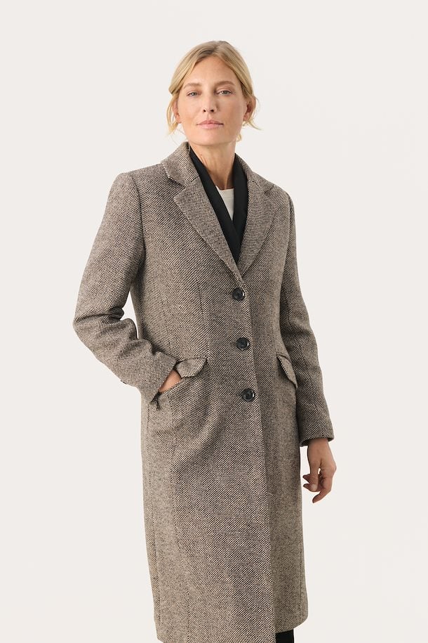 Part Two Lotte Brown Tweed Coat