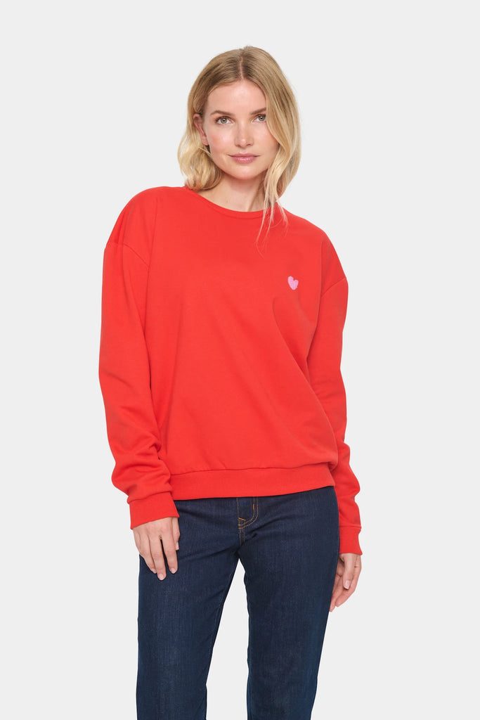 Saint Tropez Hannika Red Sweatshirt