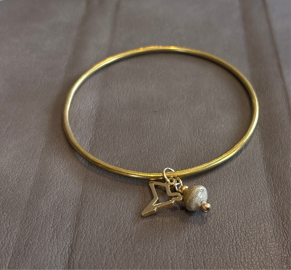 Paperchain Brass Bangle