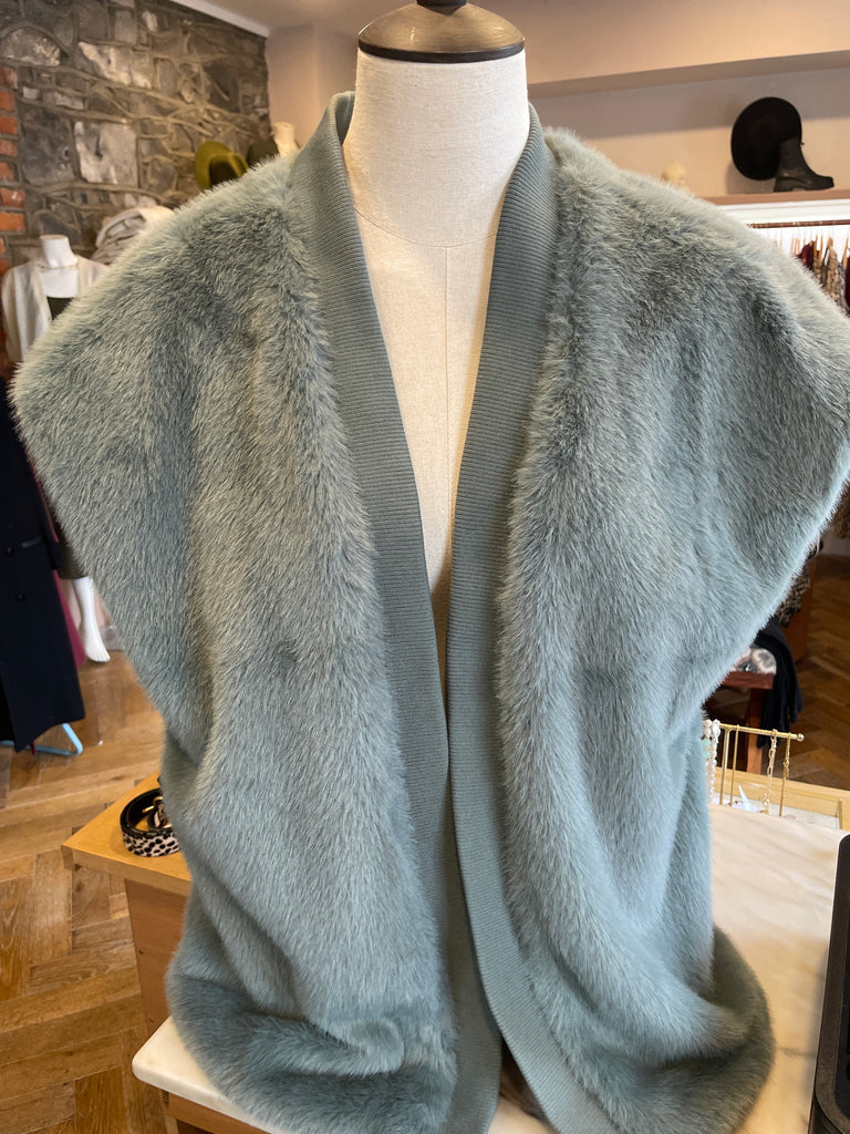 PiaB Light Blue Fur Vest