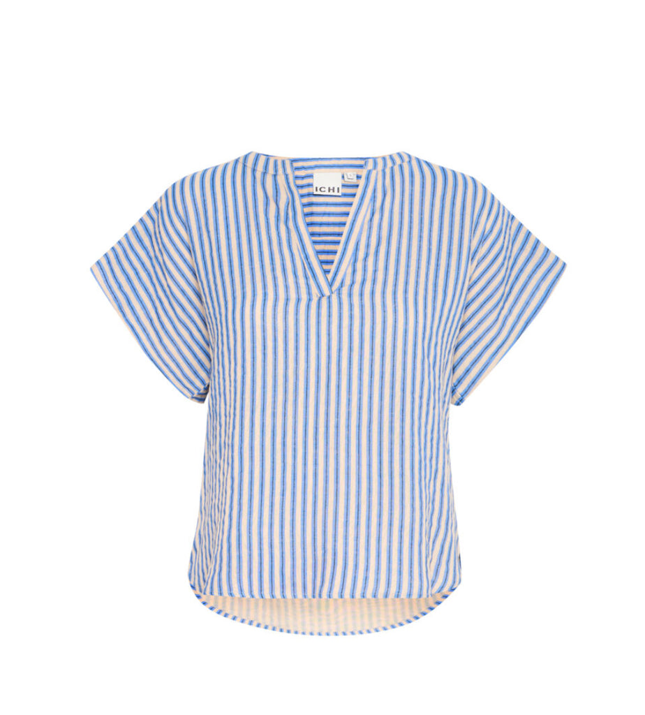 ICHI Foxa Striped SS Blouse