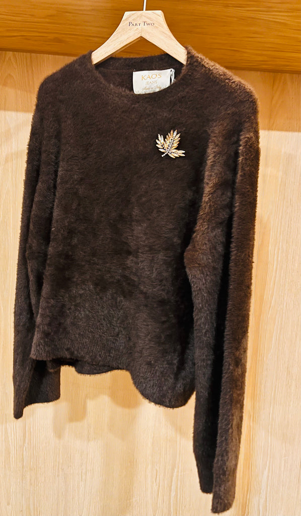 Kaos Chocolate Jumper with Broach