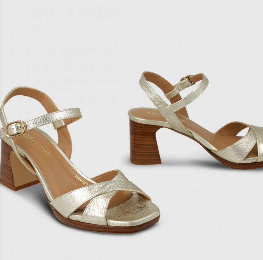 Lodi F10 Jiba Metallic Sandals Moon Platino