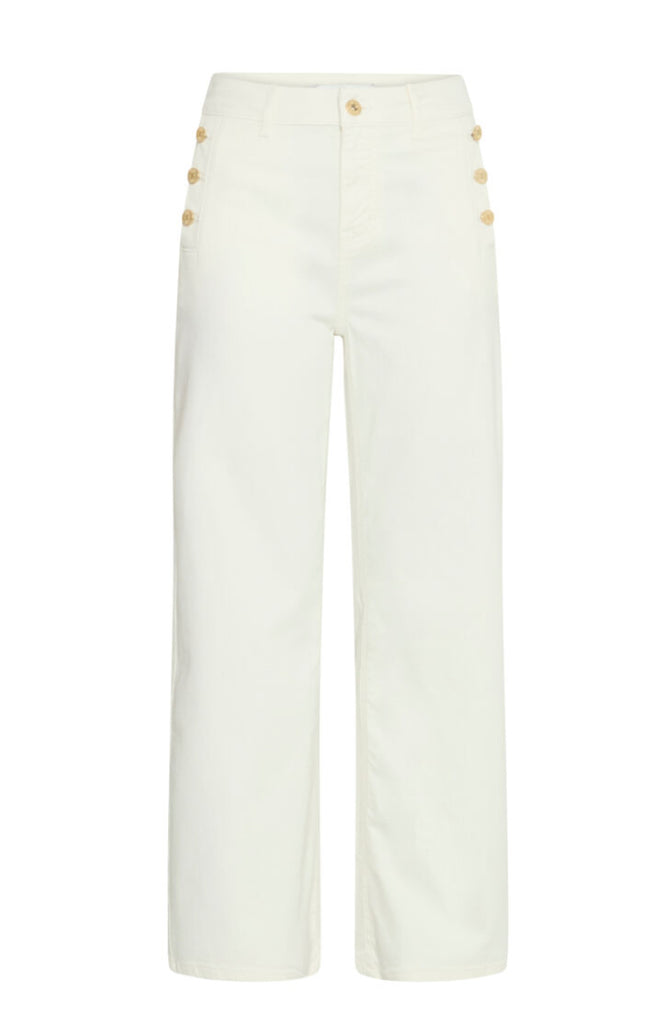 Pulz Maeve UHW Twill Pant Wide Leg
