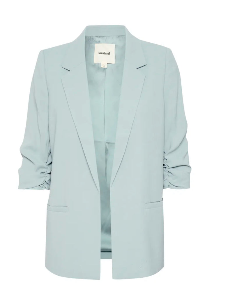 Soaked in Luxury Shirley Blazer Silver Blue
