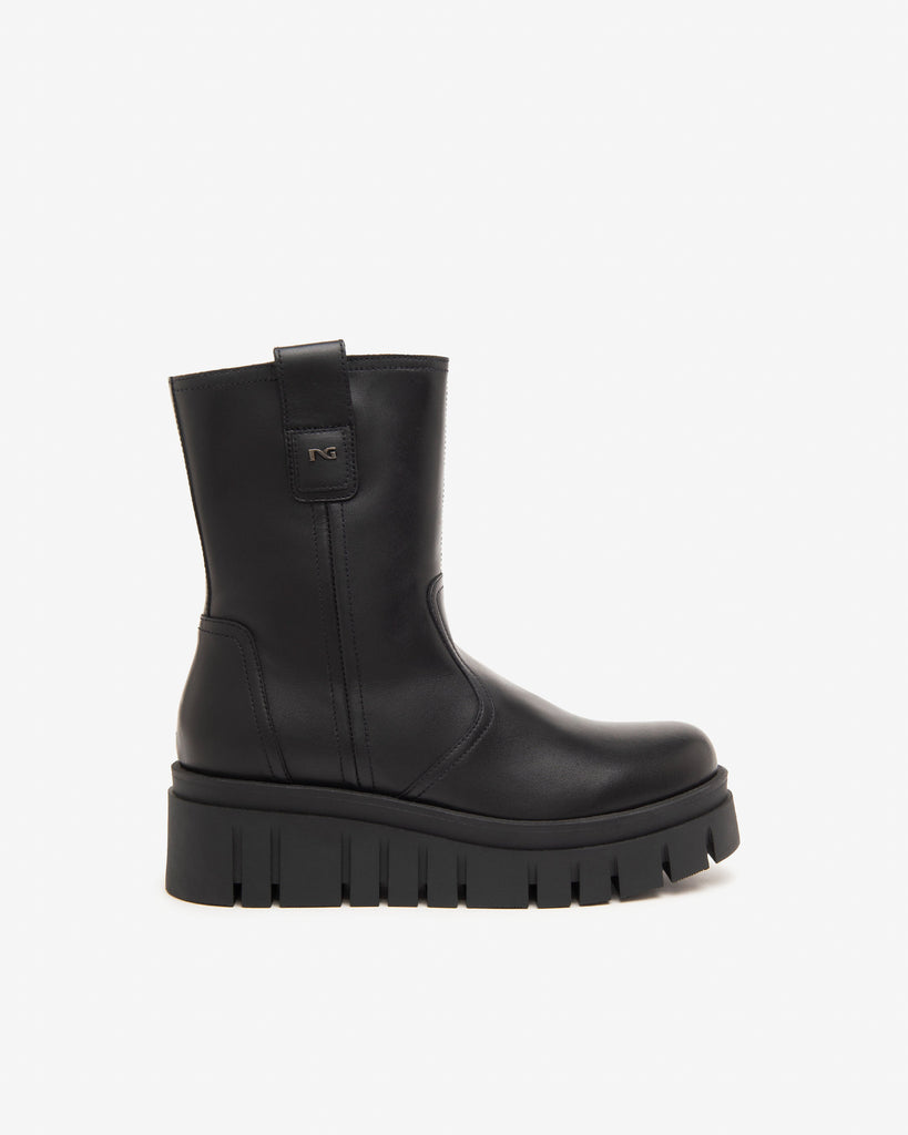 NeroGiardini G10 Black Leather Platform Boot