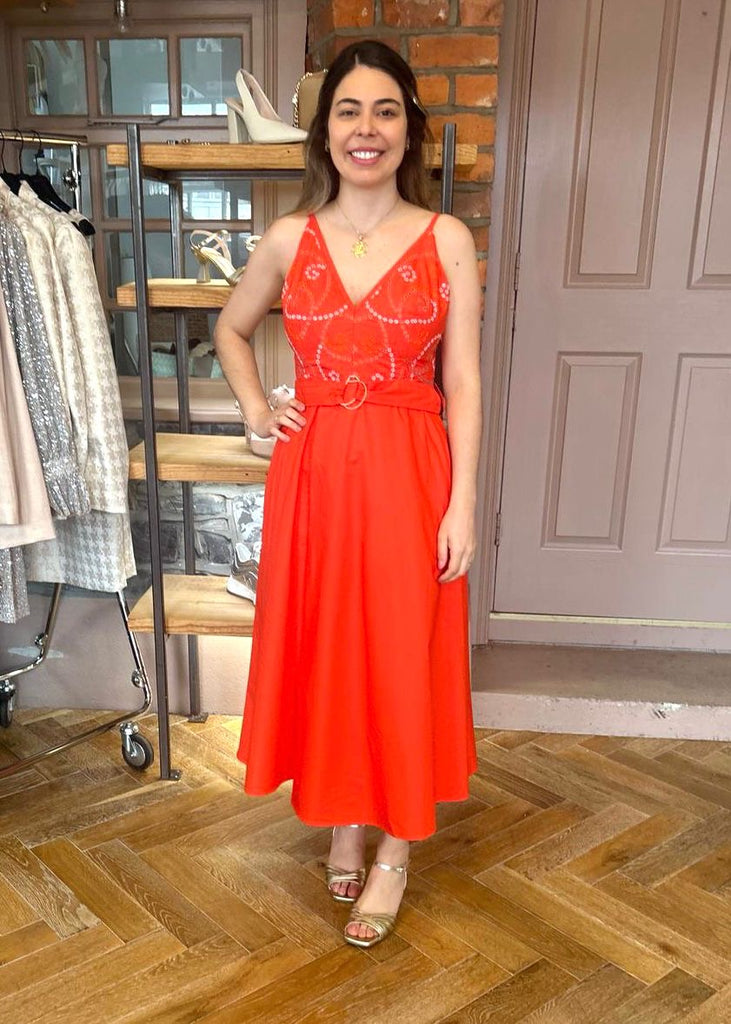 Emily Lovelock Red Dress