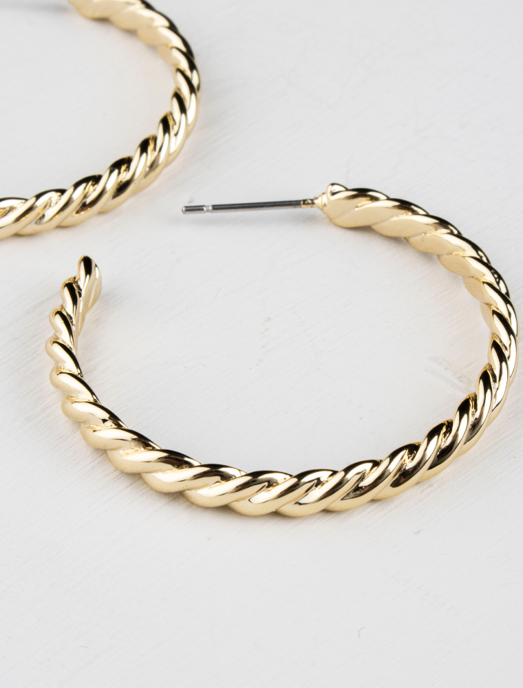 Olia Delaney Hoop Earrings Gold Plated