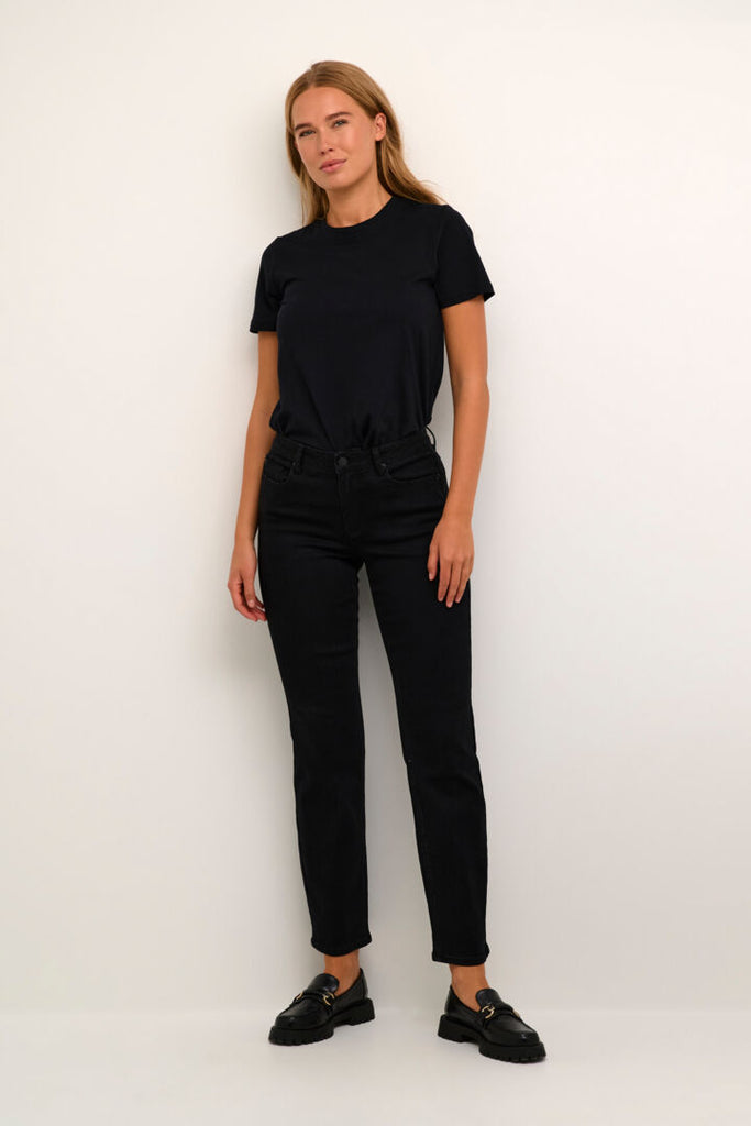 Kaffe Sinem Straight Black Jeans