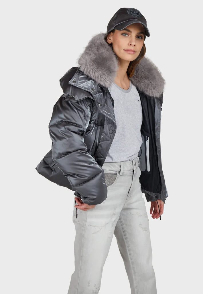 Marc Aurel Puffer Grey with a shimmering look Jacket