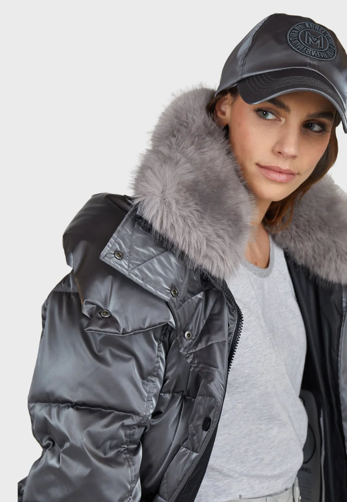 Marc Aurel Puffer Grey with a shimmering look Jacket