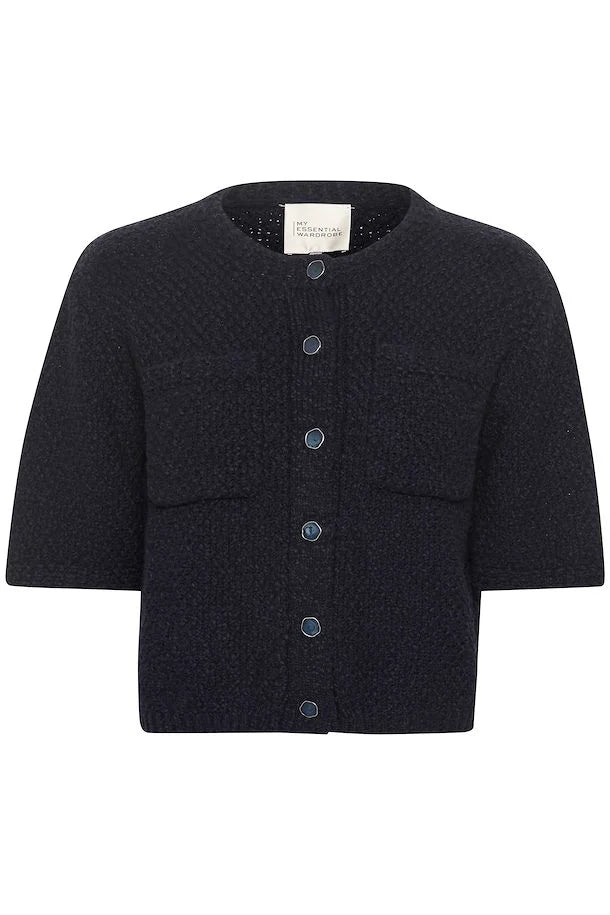 My Essential Wardrobe Dark Navy Carry knit Cardigan