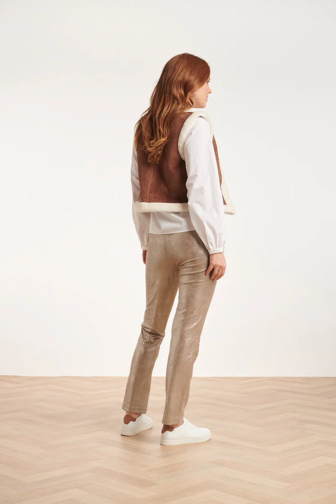 Smashed Lemon Silver Suede Pants