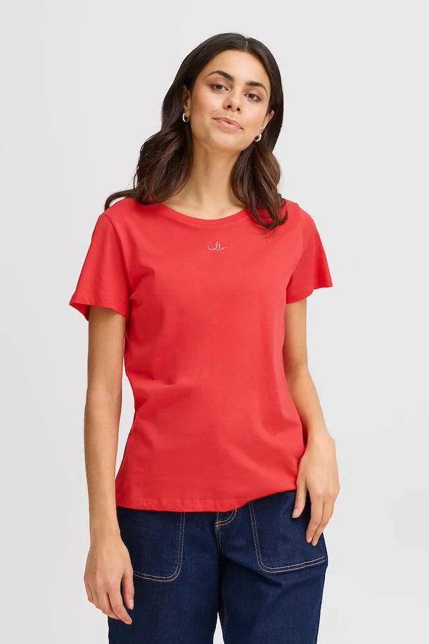 Fransa Tima Red Tee