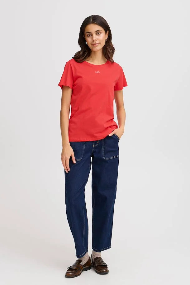 Fransa Tima Red Tee