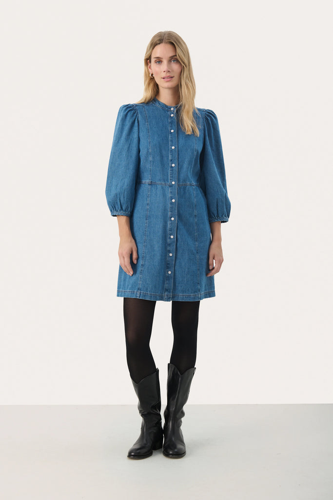 Part Two Polla Dress Medium Blue Denim